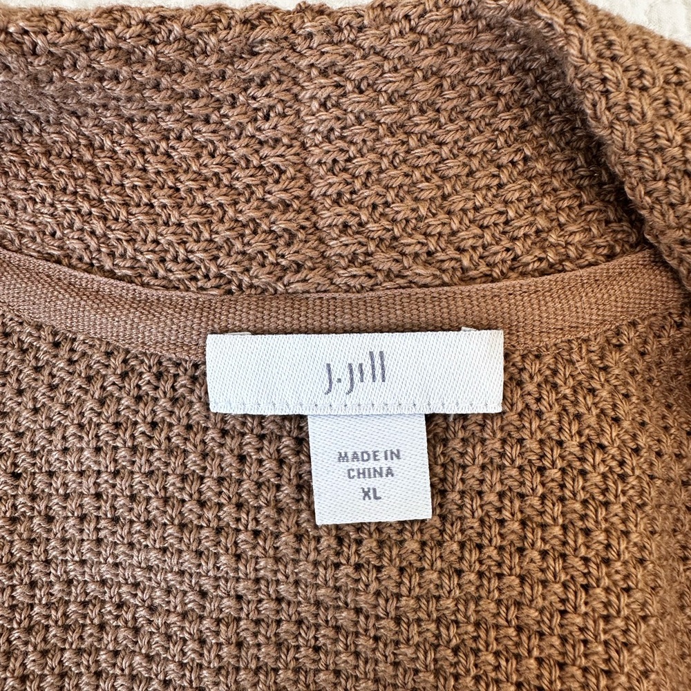 J. Jill Tan Fringe Cardigan - Picture 7 of 8